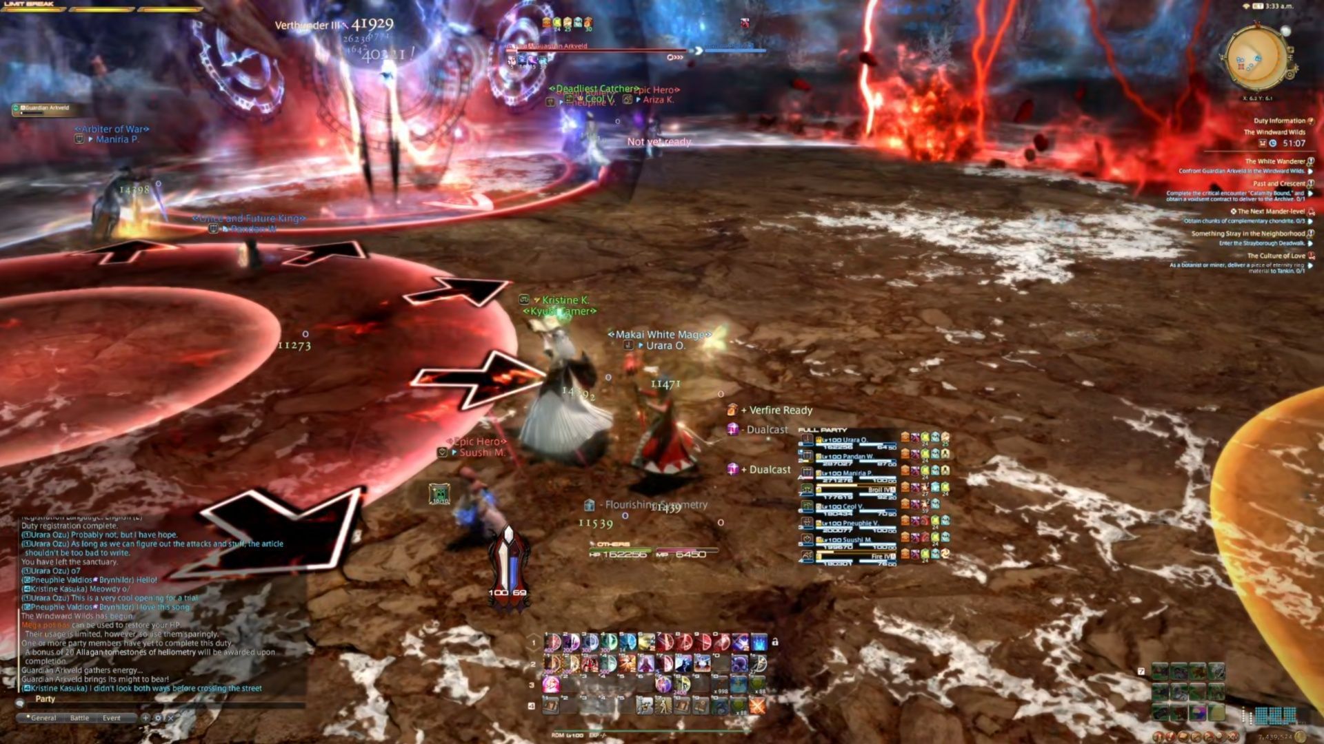 When you start seeing the huge red AOEs, find a space space to stand (Image via Square Enix)