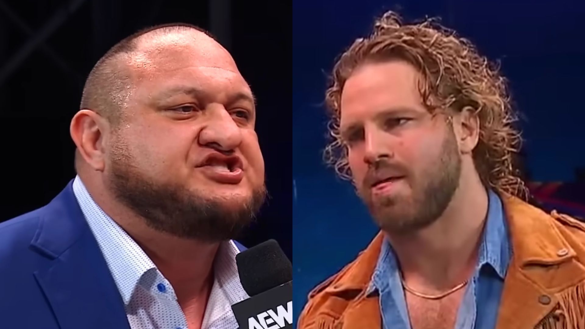 Samoe Joe will challenge Hangman Page for the world title at WrestleDream. (Images via AEW YouTube) 