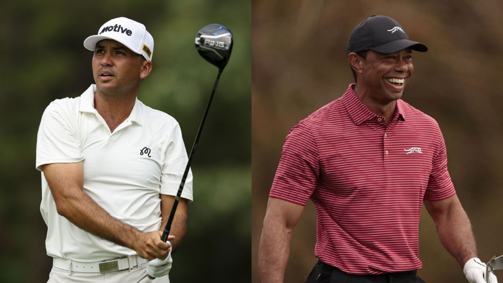 Jason Day (on the left) and Tiger Woods (on the right) / Source: Getty Images