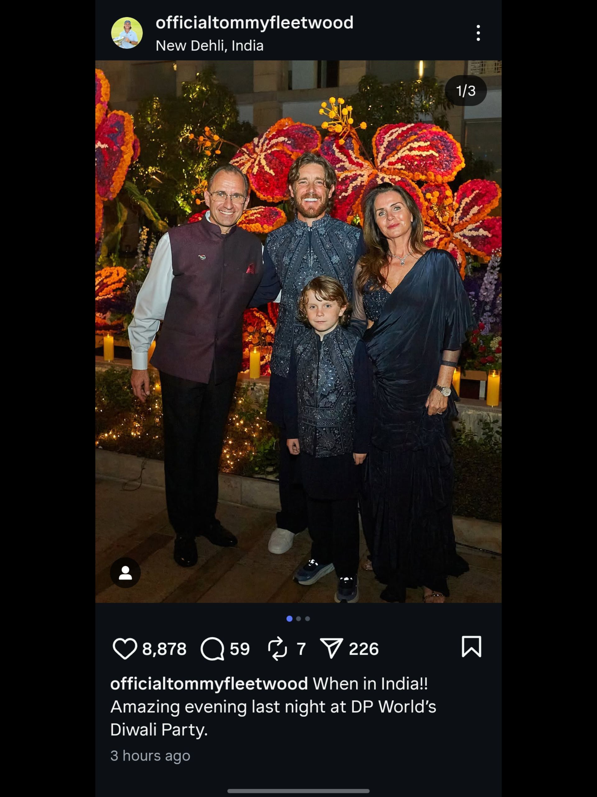 Screenshot from now-edited post by Fleetwood / IG: @officialtommyfleetwood