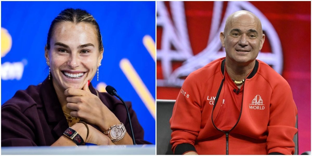 Aryna Sabalenka and Andre Agassi
