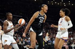 "Never seen glaze of this caliber": Fans react as singer Lloyd drops to his knees in reverence to A’ja Wilson as Aces near historic WNBA milestone