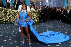 Simone Biles dazzles in sparkling gown on Bazaar Red Carpet 2025