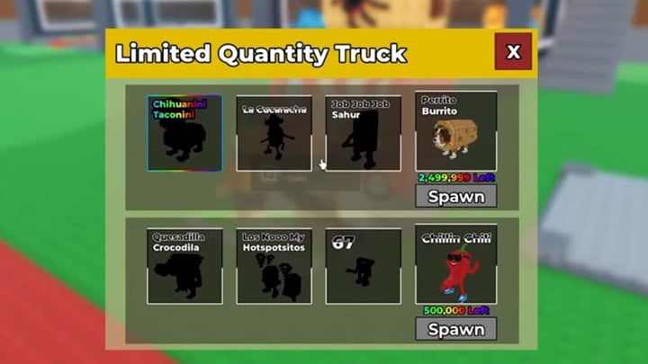 All limited Brainrots in Steal a Brainrot