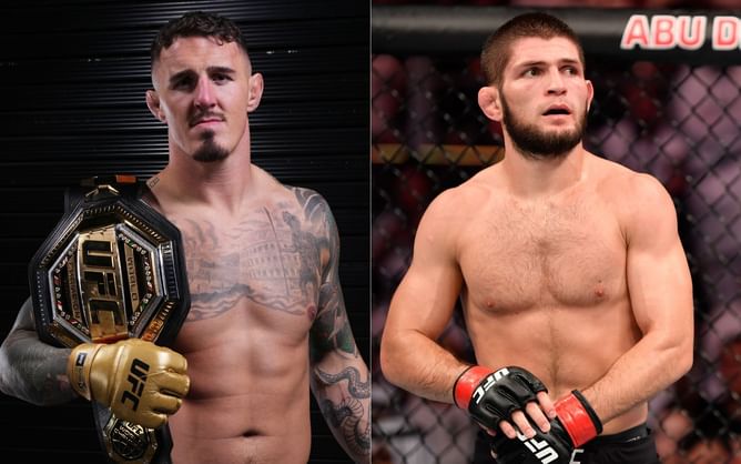 "It's gonna be tough for him" - Tom Aspinall gets strategic pep talk from Khabib Nurmagomedov in locker-room ahead of UFC 321 bout with Ciryl Gane