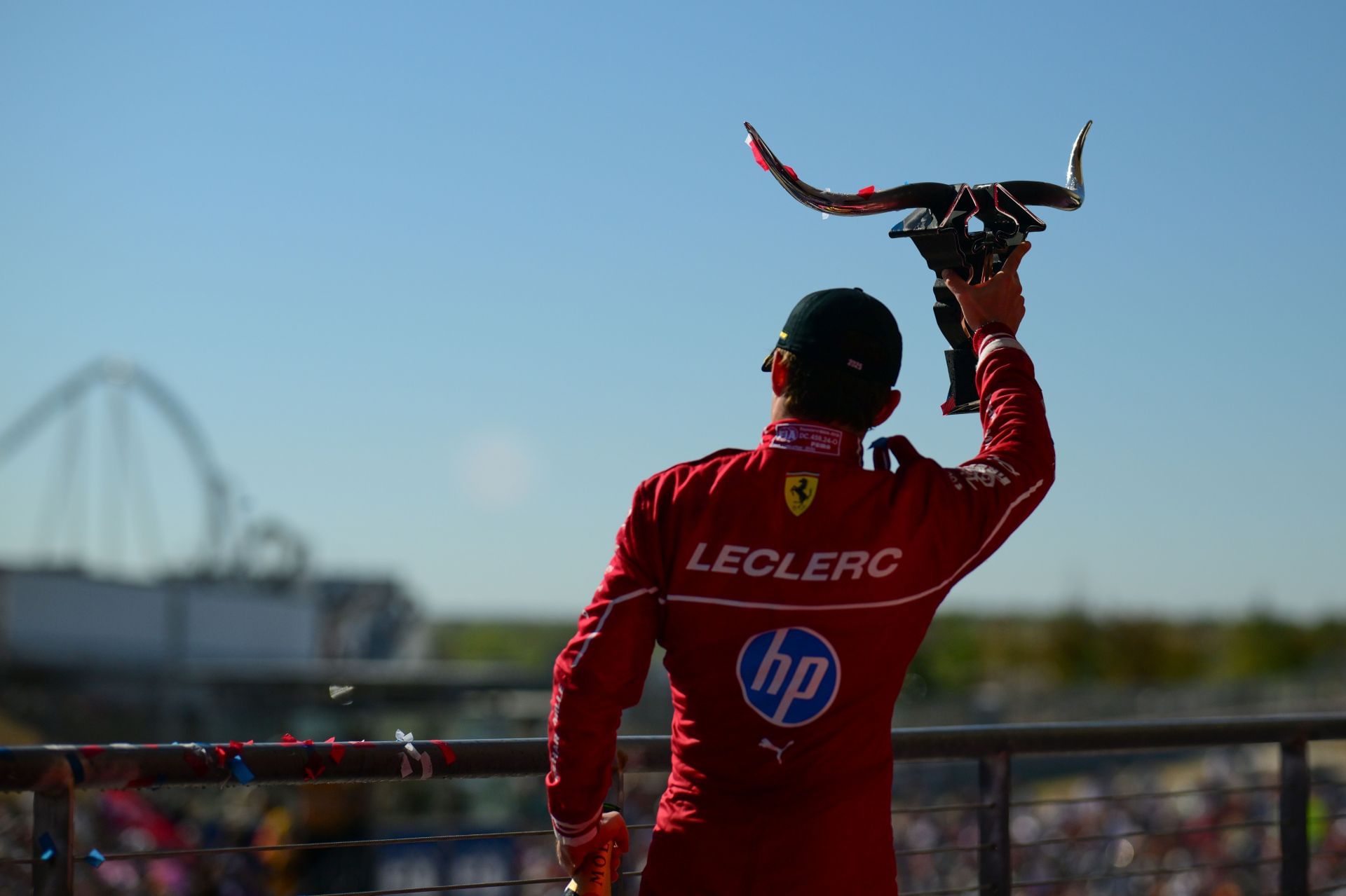 Charles Leclerc of Scuderia Ferrari after the United States Grand Prix. Source: Getty