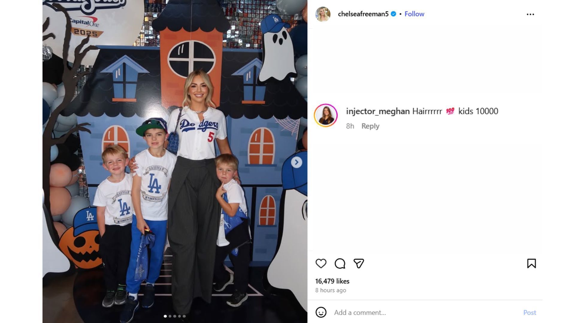 Snúbenica Tylera Glasnowa Meghan Murphy sa vyjadrila k instagramovému príspevku manželky Freddieho Freemana Chelsea (Zdroj: Instagram @chelseafreeman5)