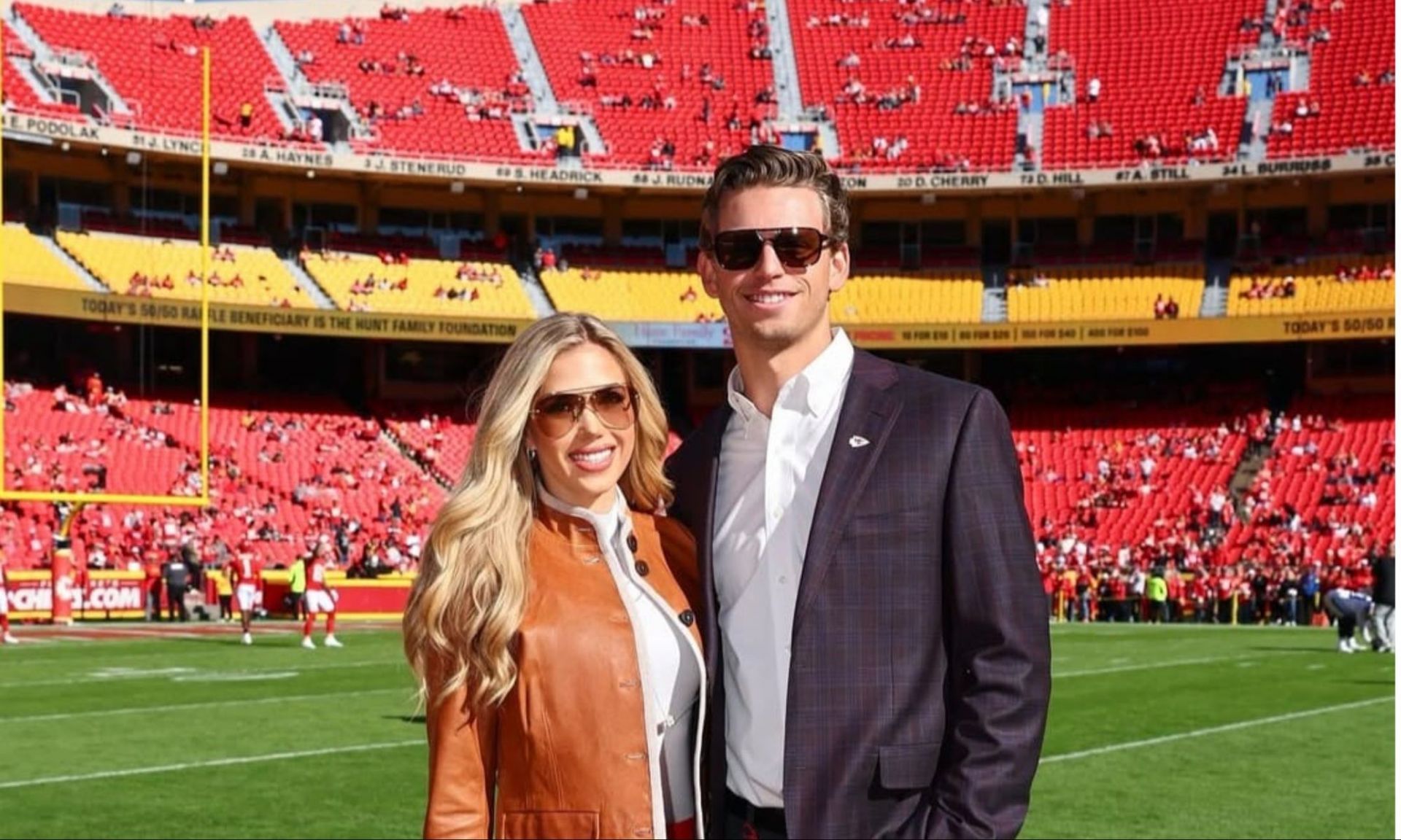 Gracie Hunt dazzles in $5790 Dior, Gucci outfit cheering for Chiefs with BF Derek Green