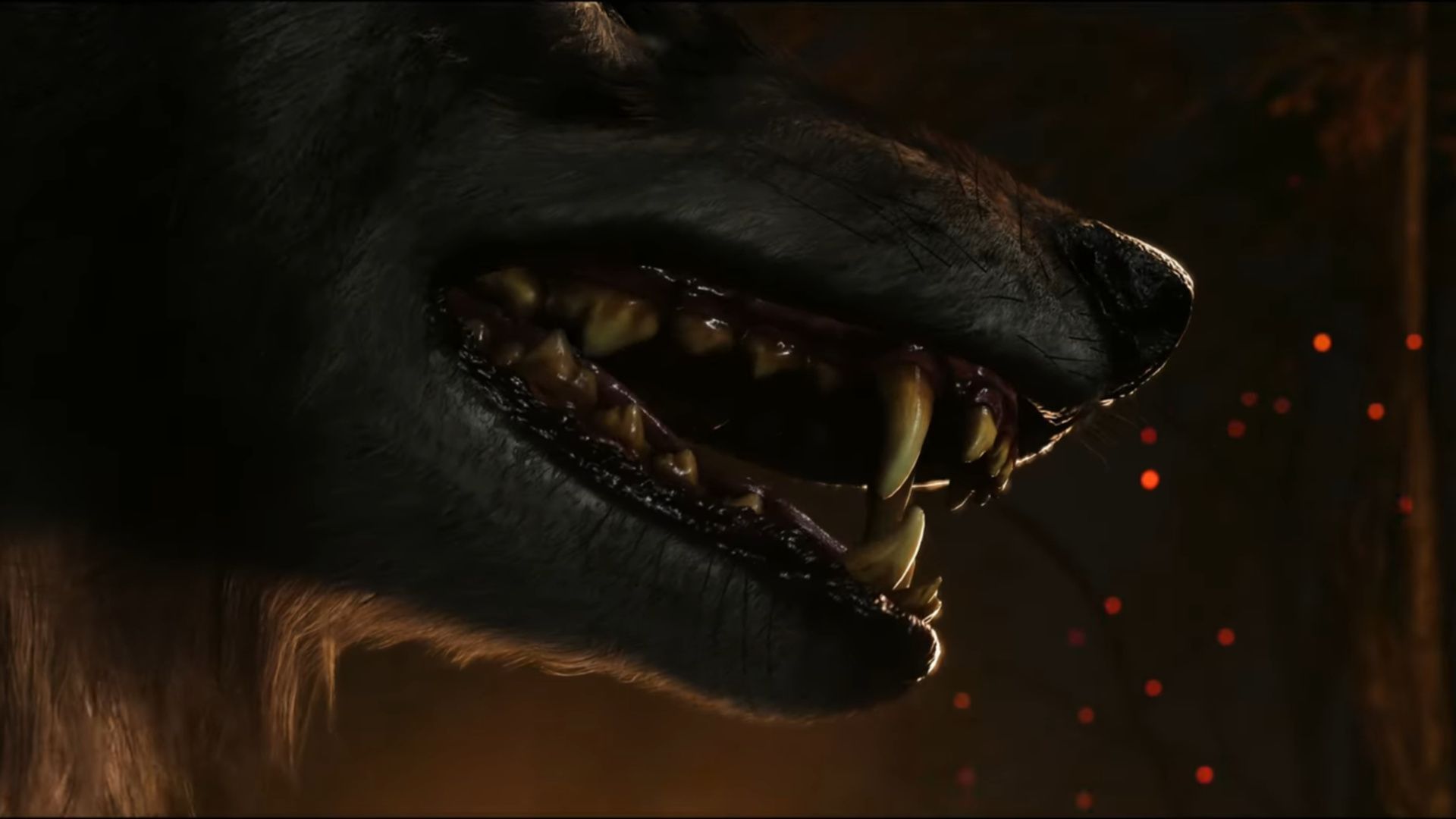 The wolf at the beginning of the game (Image via Sucker Punch || Sportskeeda)