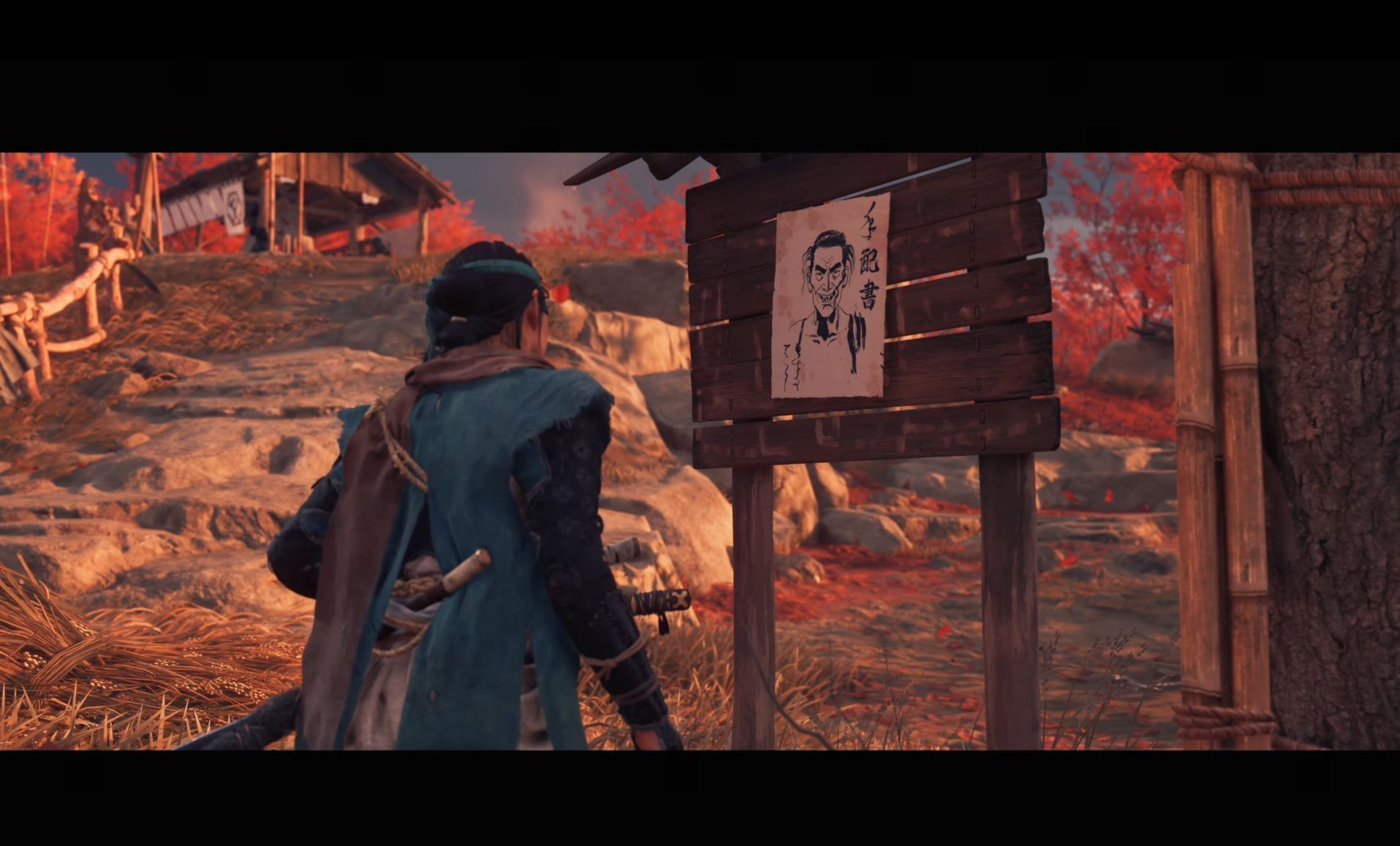 A Mad Pursuit quest walkthrough: Accept the bounty titled &ldquo;The Traitorous Raider Mad Goro.&rdquo; (Image via Sucker Punch || Gamerack on YouTube)
