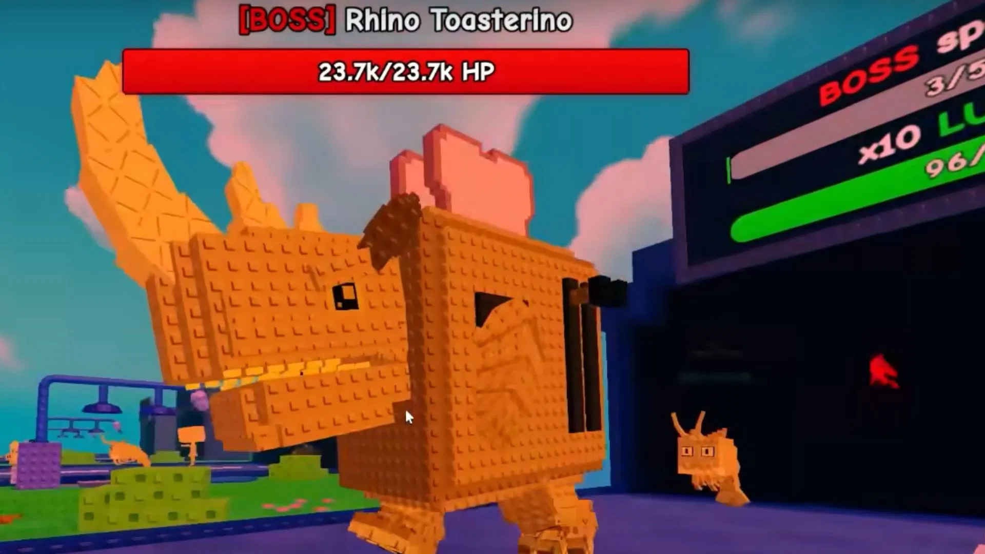 The Rhino Toasterino boss (Image via Roblox)