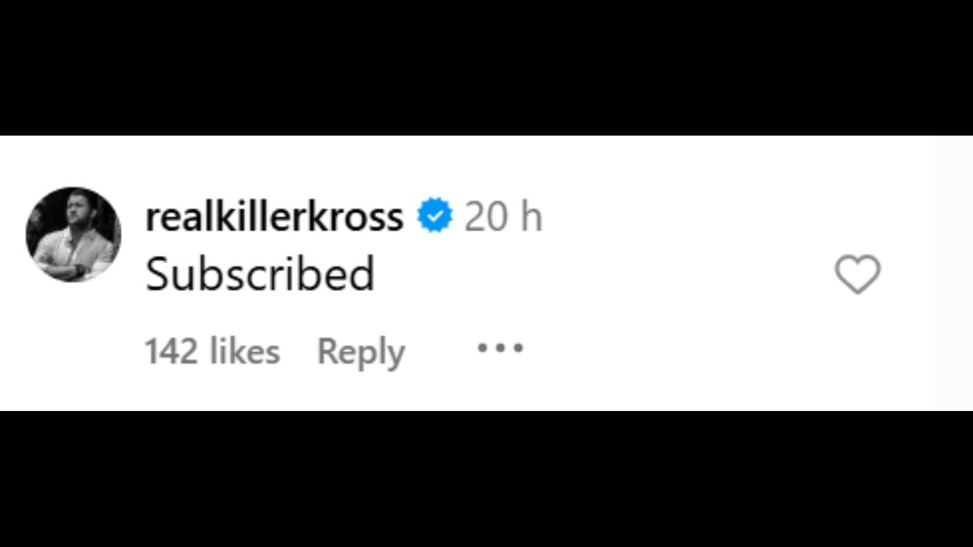 Karrion Kross&#039; comment [Screengrab taken from Instagram]