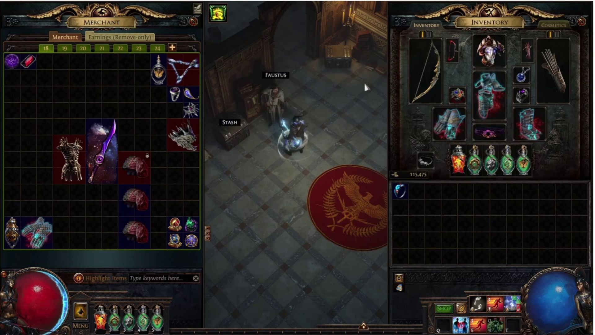 Merchant tabs are coming with the Path of Exile patch 3.27 (Image via GGG)