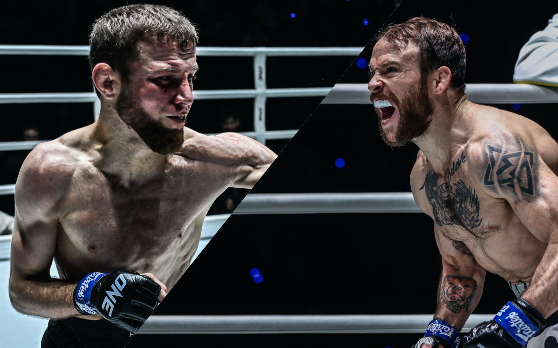 Mansur Malachiev (L) vs Jarred Brooks (R) | Image by ONE Championship