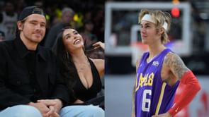 Watch: Video of Justin Herbert seemingly ignoring Madison Beer goes viral as Chargers QB's GF chats up Justin Bieber at Dodgers - Blue Jays game