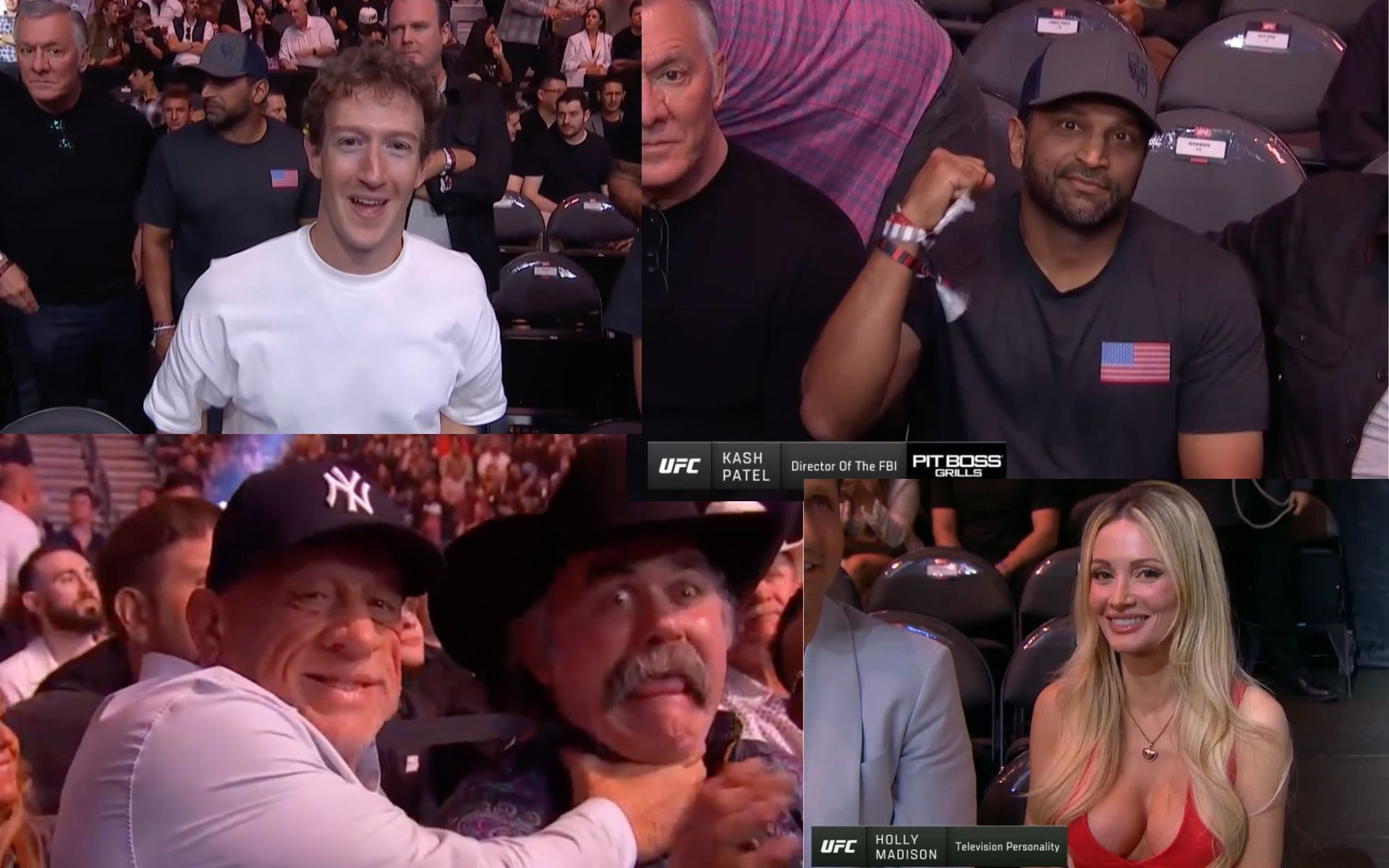 Celebrities at UFC 320. [Images courtesy: @jedigoodman on X]