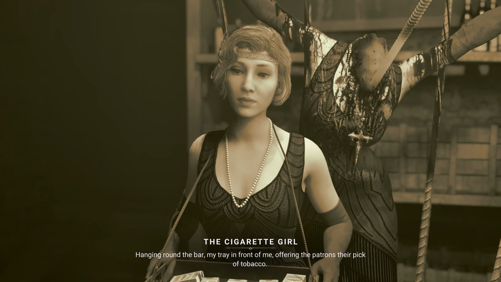 Talk to The Cigarette Girl in the flashback (Image via Paradox Interactive | YouTube: @Zoddronite)