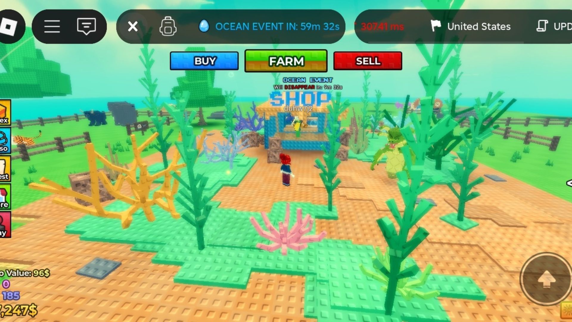 Ocean Event in Raise Animals (Image via Roblox)