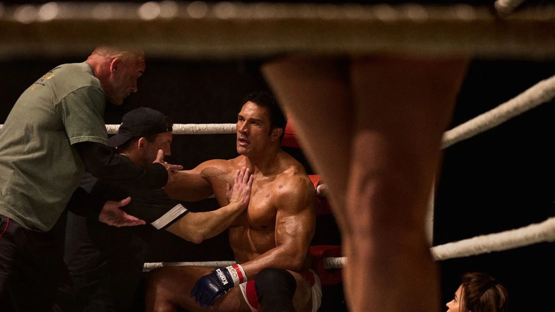 A still from The Smashing Machine (Image via A24)