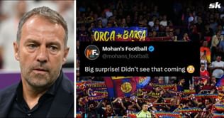 "Why is he not starting??", "We need him for this game" - Barcelona fans react as superstar left on the bench for Olympiakos UCL clash