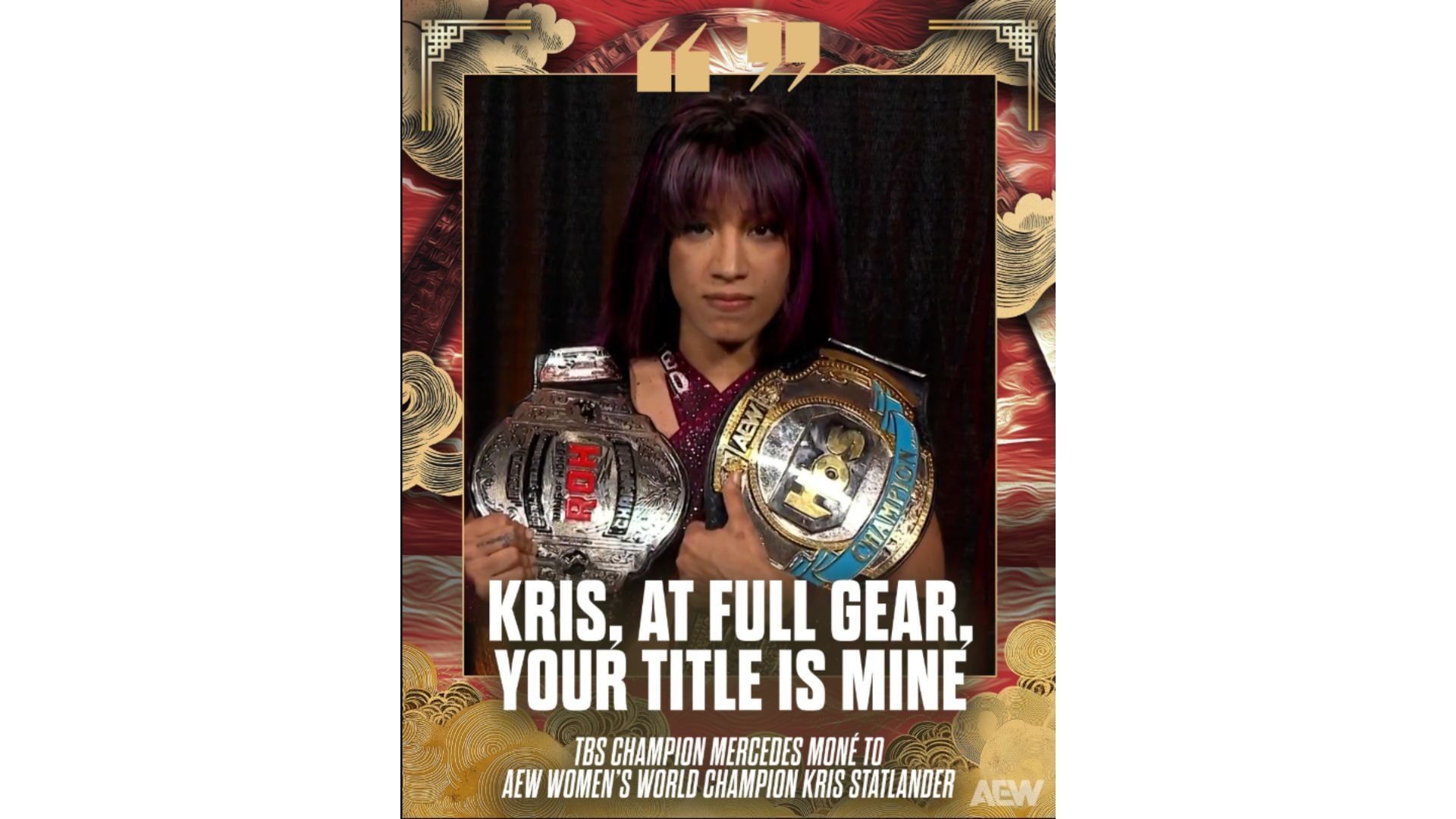 Mercedes Mone&#039;s message to Kris Statlander [Image Credits: AEW&#039;s X profile]