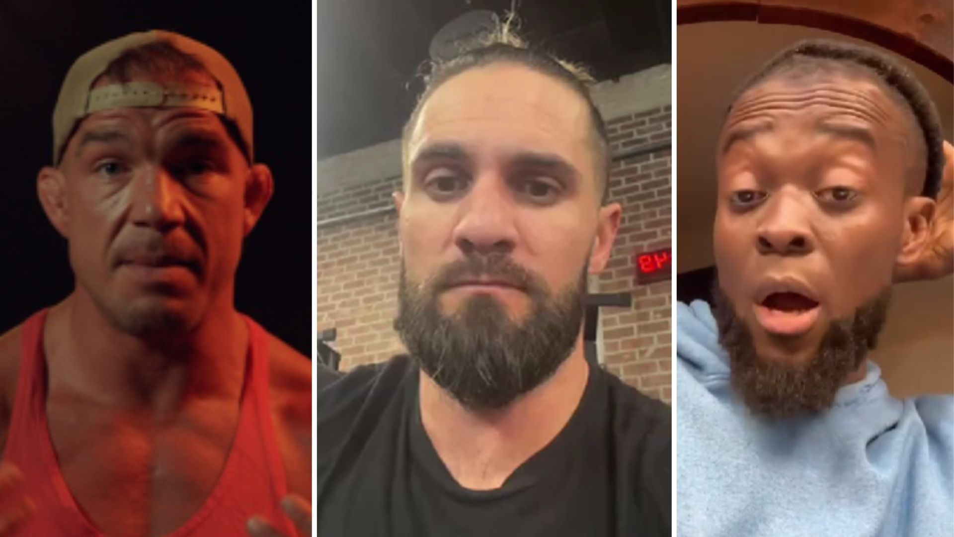 Chad Gable (left), Seth Rollins (middle), Kofi Kingston (right) [Image credits: stars
