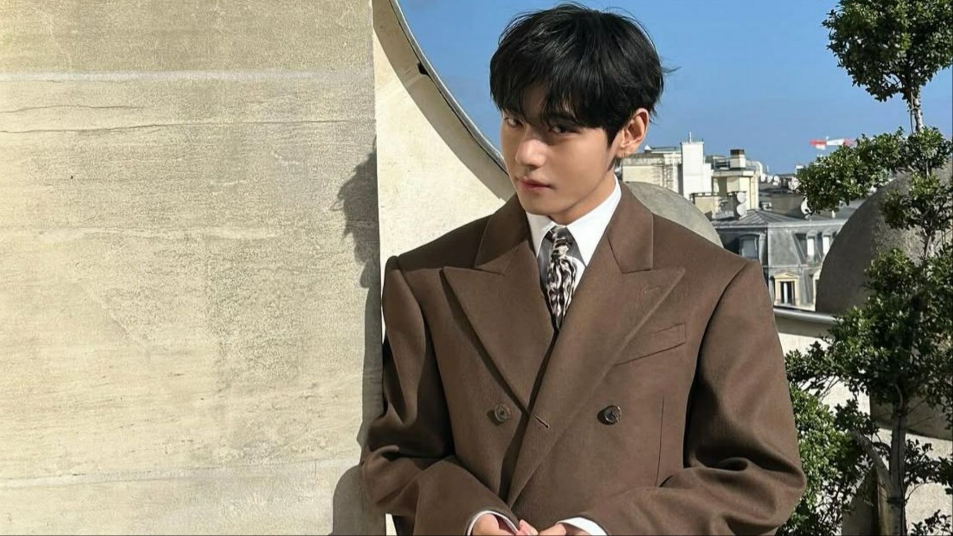 BTS&#039; Taehyung at Celine&rsquo;s &Eacute;t&eacute; 2026 show (Image via Instagram/@thv)