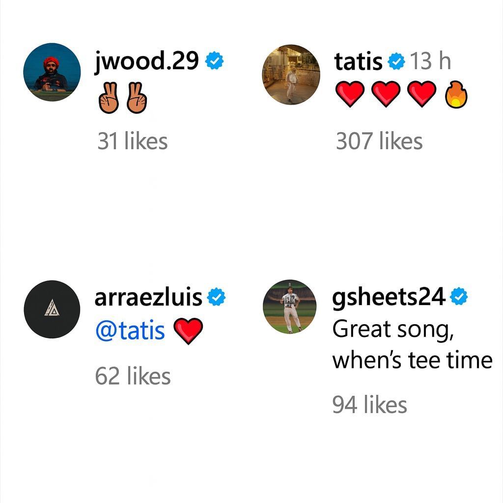 Padres players reacted on Jackson Merrill&rsquo;s post.(jacksonmerrill_/Instagram)