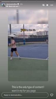 Collins shares a story; Instagram - @danimalcollins