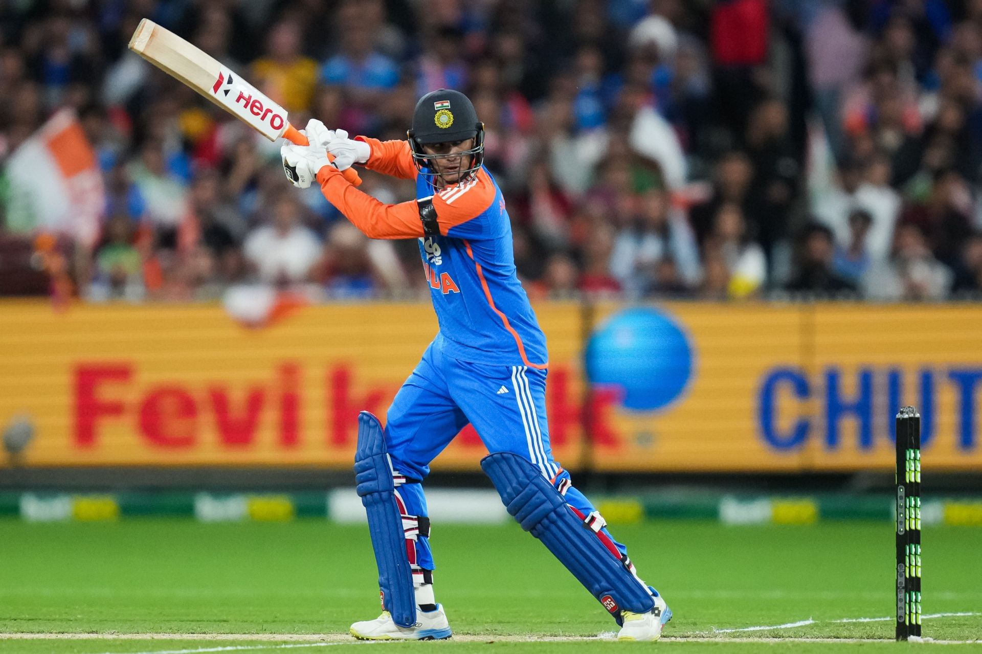 Abhishek Sharma struck eight fours and two sixes during his 68-run knock. [P/C: Getty]