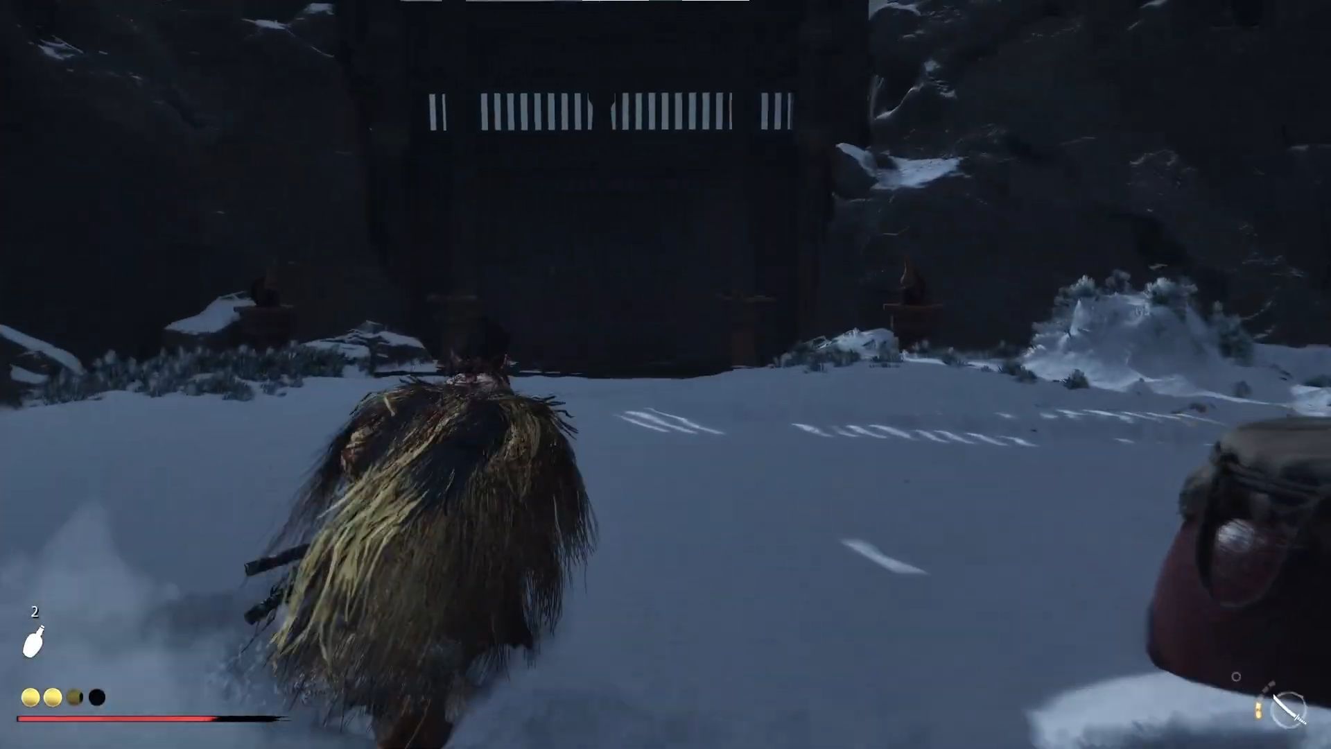 Once the puzzle is solved, press R2 and move forward (Image via Sportskeeda Gaming || Sucker Punch)