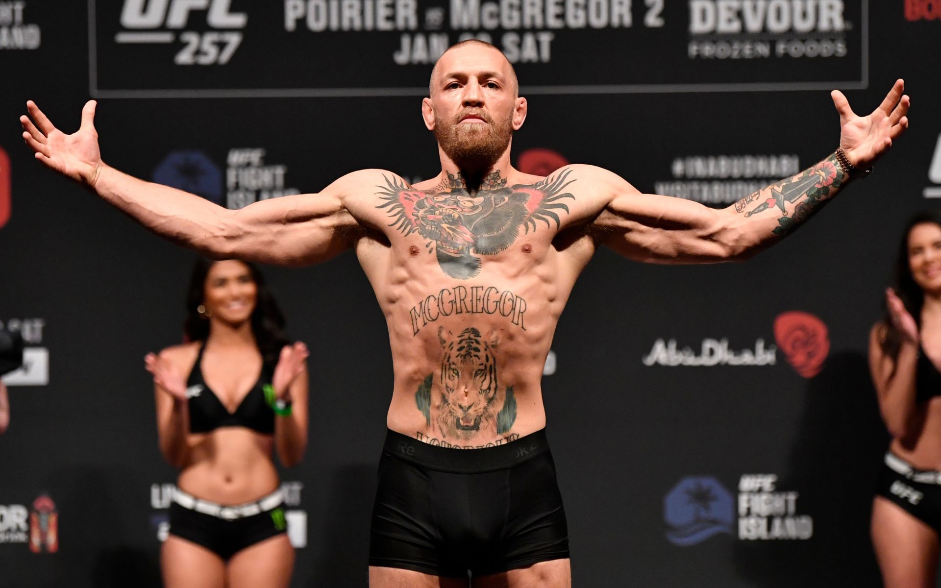 Conor McGregor (pictured) during his UFC 257 weigh-ins. [Image courtesy: Getty Images]