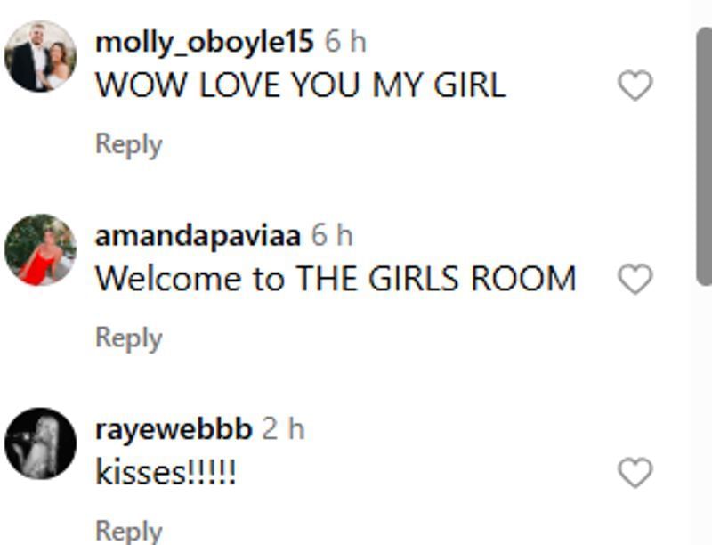 Elly De La Cruz&rsquo;s girlfriend Raye Webb reacted on TJ Friedl &#039;s wife Dressa&#039;s post.(dressafriedl/Instagram)