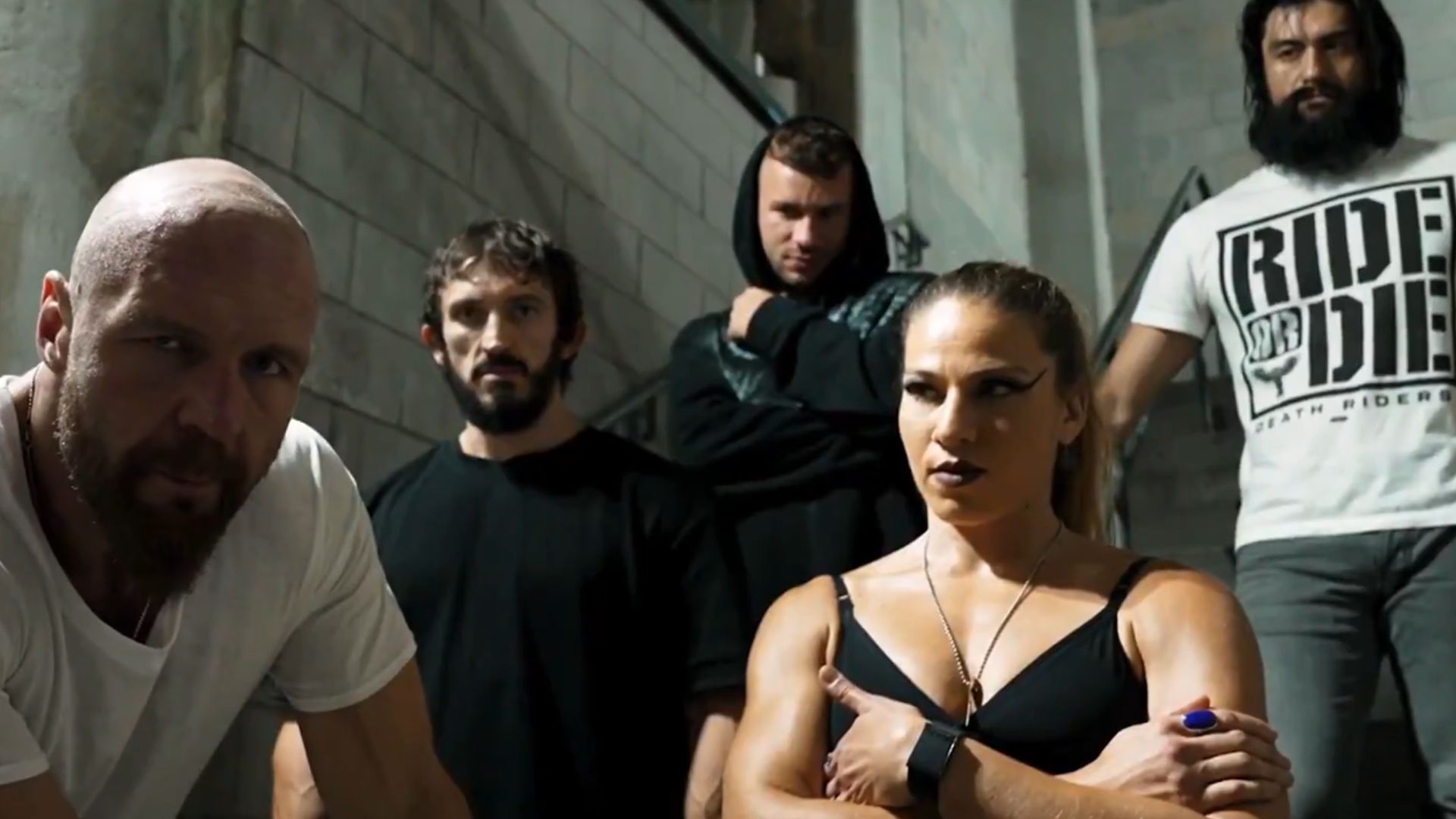 Jon Moxley and The Death Riders on Collision : Homecoming [Image Credits: All Elite Wrestling on X]