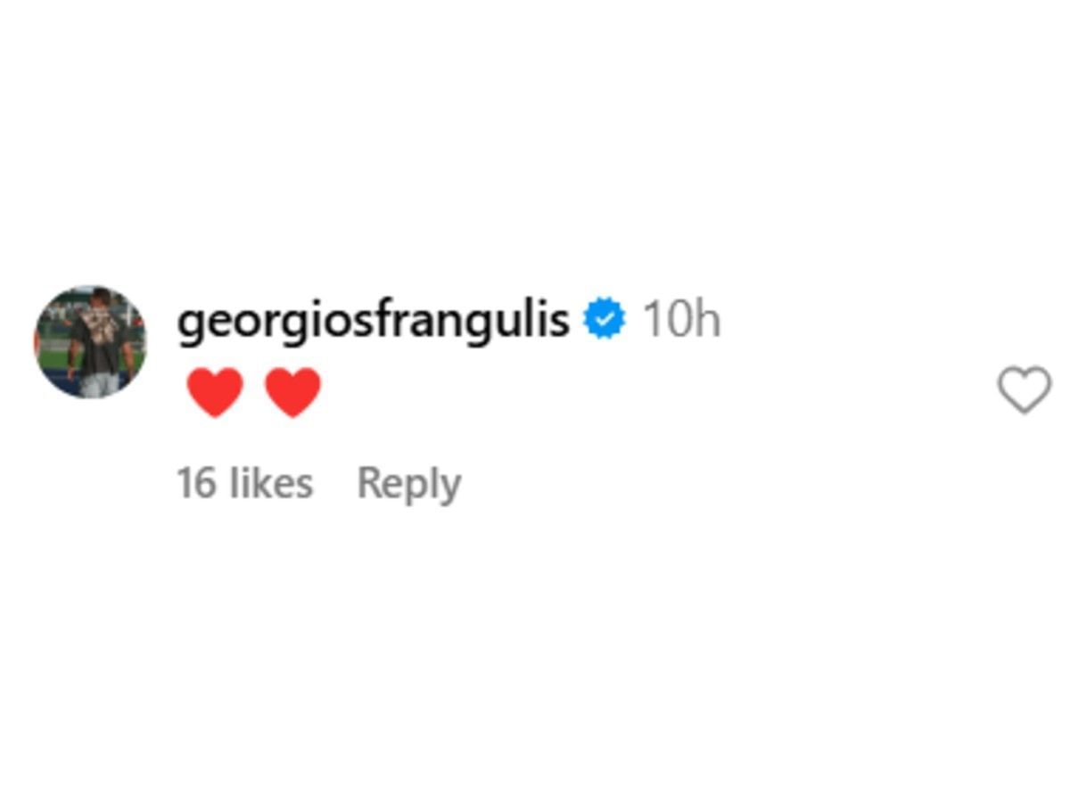 Frangulis&#039; comment on Instagram
