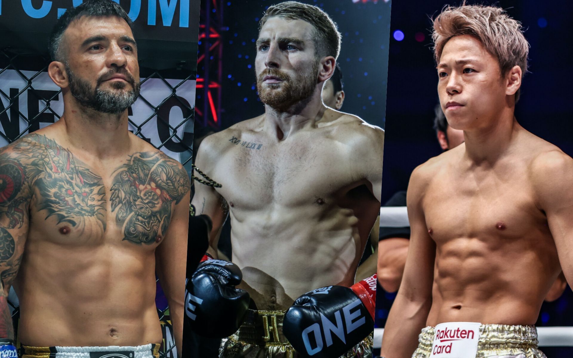 From left to right: Denis Puric, Jonathan Haggerty, Takeru Segawa | Image by ONE Championship