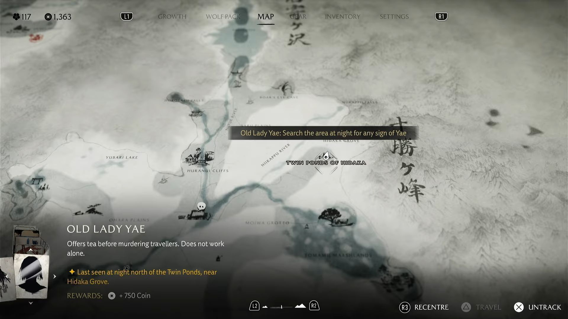  Old Lady Yae&#039;s location (Image via Sucker Punch || Youtube@/WoW Quests)