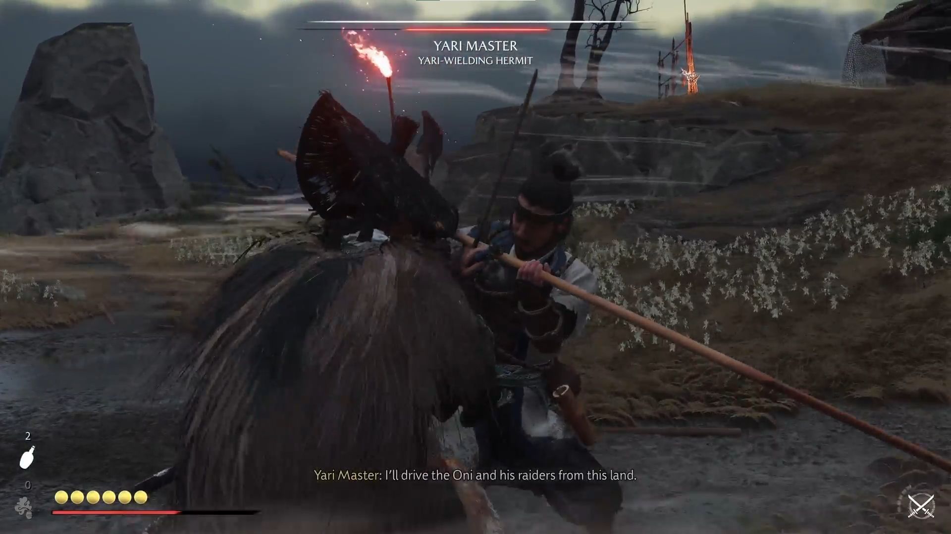 Duel with the Yari Master in The Way of the Yari quest (Image via Sportskeeda Gaming || Sucker Punch)