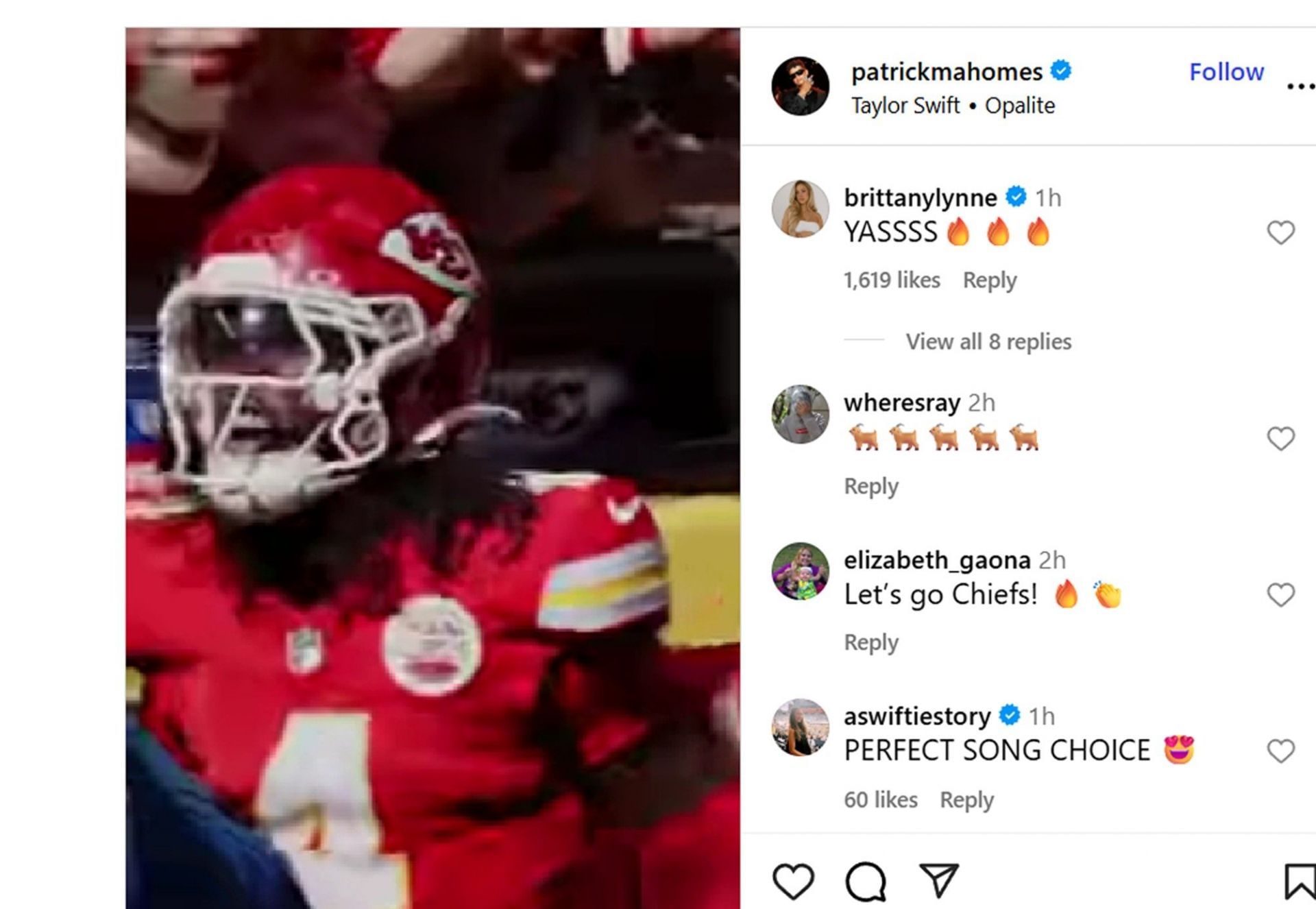 Brittany Mahomes&#039; message for Taylor Swift getting tribute from husband Patrick/@patrickmahomes