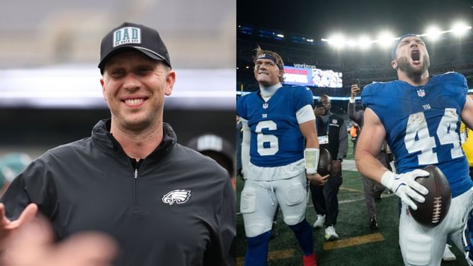 Nick Foles warns Jaxson Dart, Cam Skattebo on facing Eagles in Philly's Lincoln Financial Field stadium