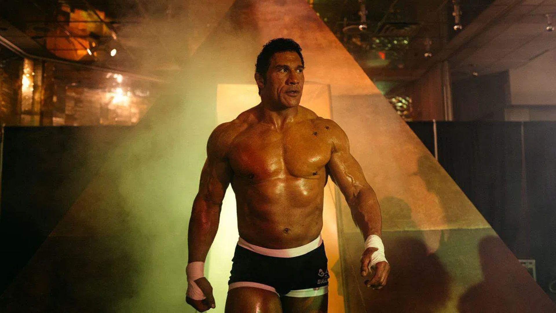 A still from The Smashing Machine (Image via A24)