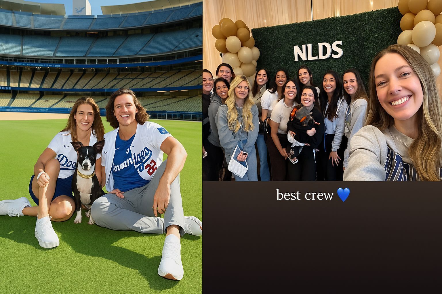 Tyler Glasnow with fiance Meghan and Dodger
