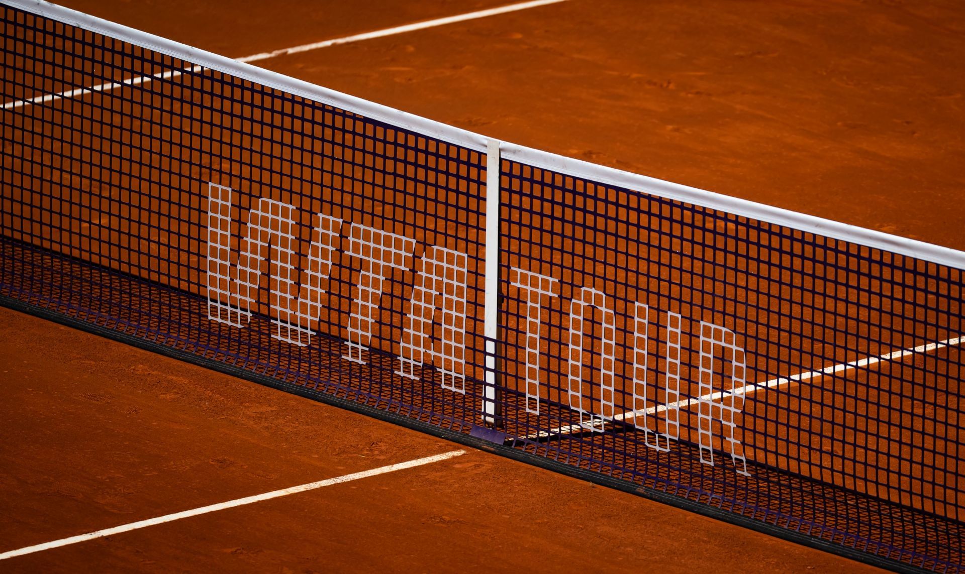A net at the 2025 Madrid Open displaying the logo of the WTA Tour (Source: Getty)