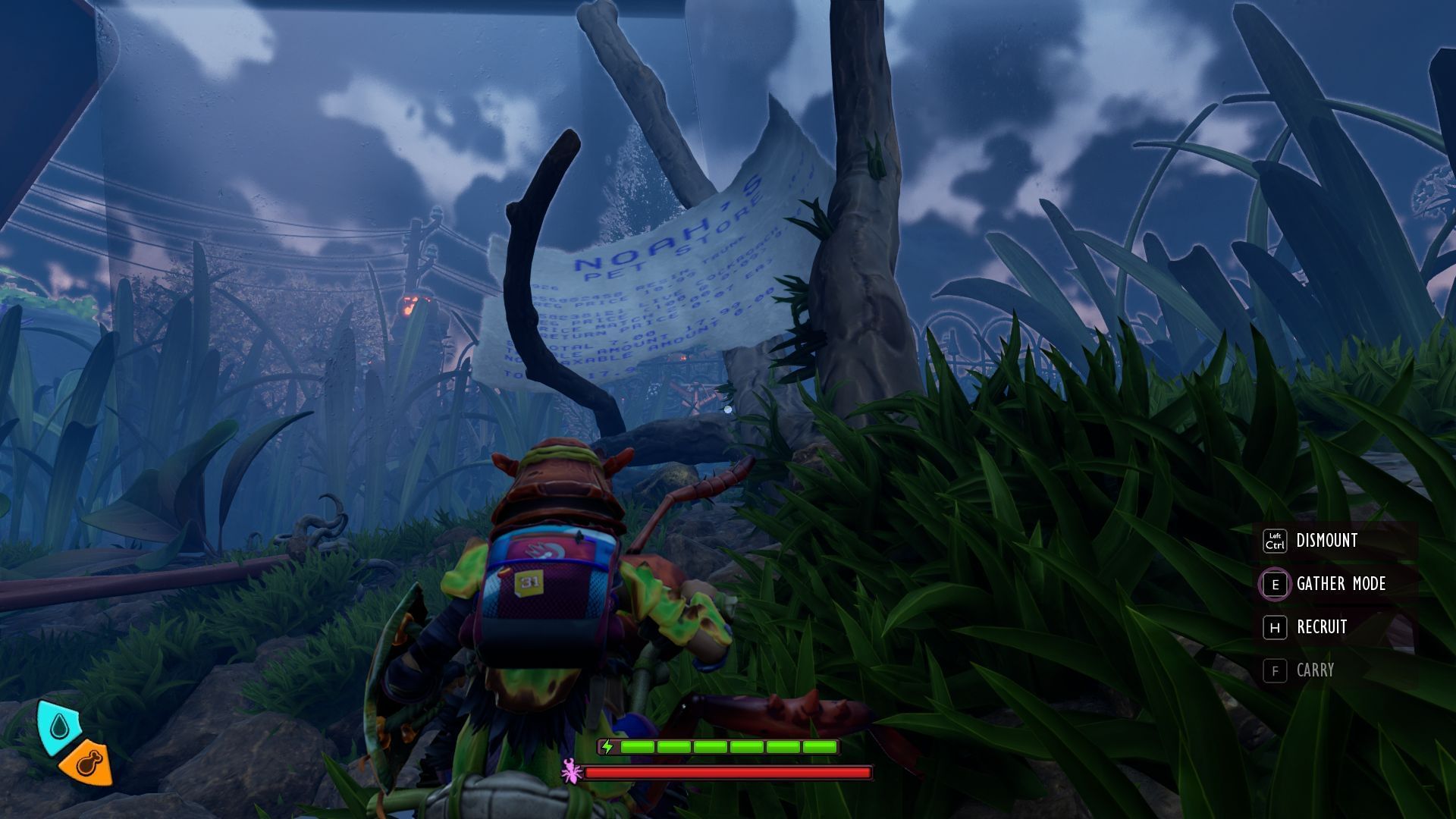 The recipe is on a note stuck on the branch (Image via Xbox Game Studios)