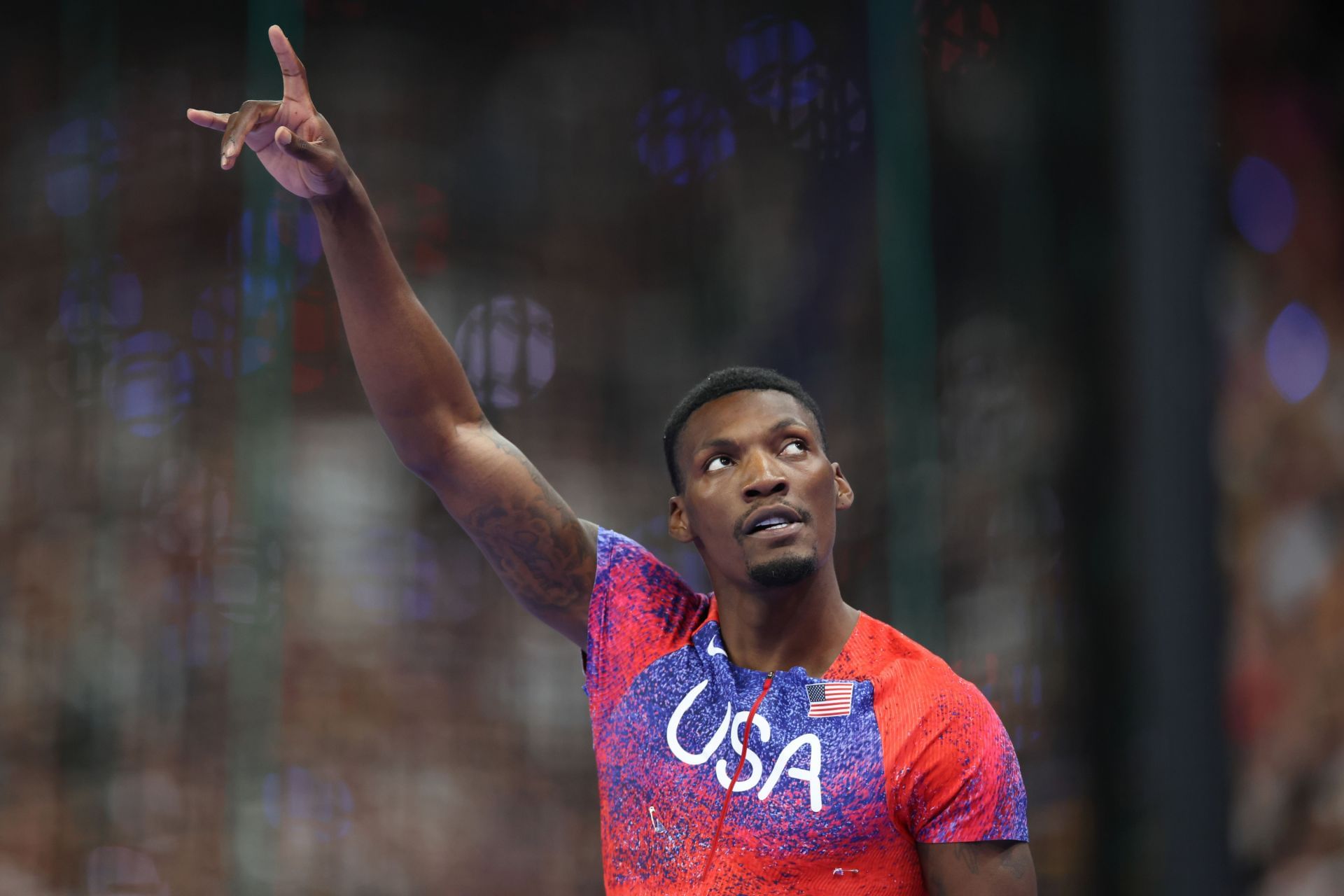  Fred Kerley at the Olympic Games 2024 in Paris, France. (Photo by Getty Images)
