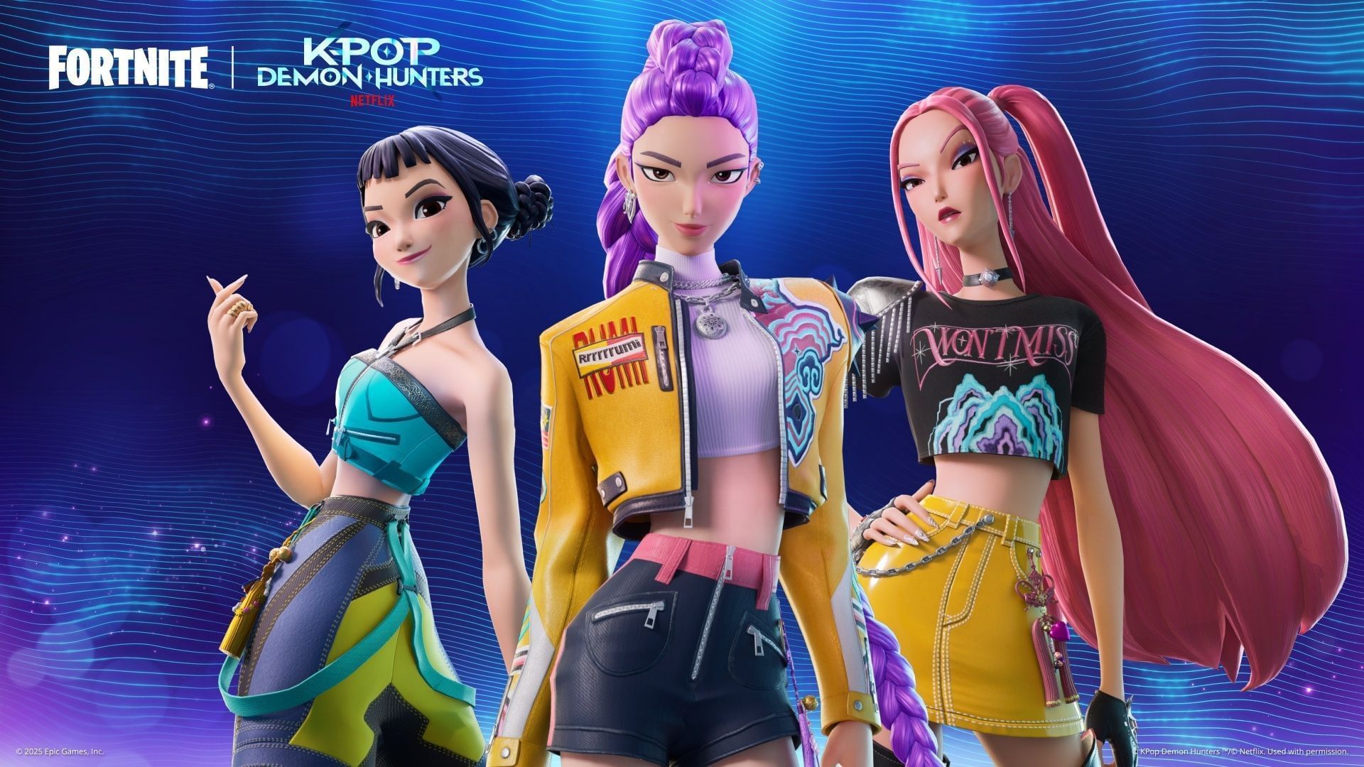 KPop Demon Hunters skins in Fortnite
