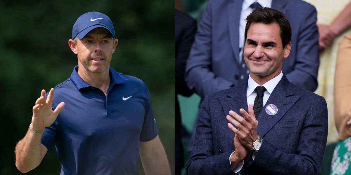 Rory McIlroy (left) and Roger Federer