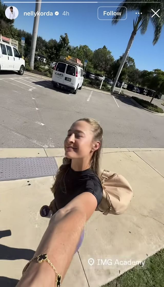 Image taken from Korda’s Instagram story _ Source: Instagram/@nellykorda