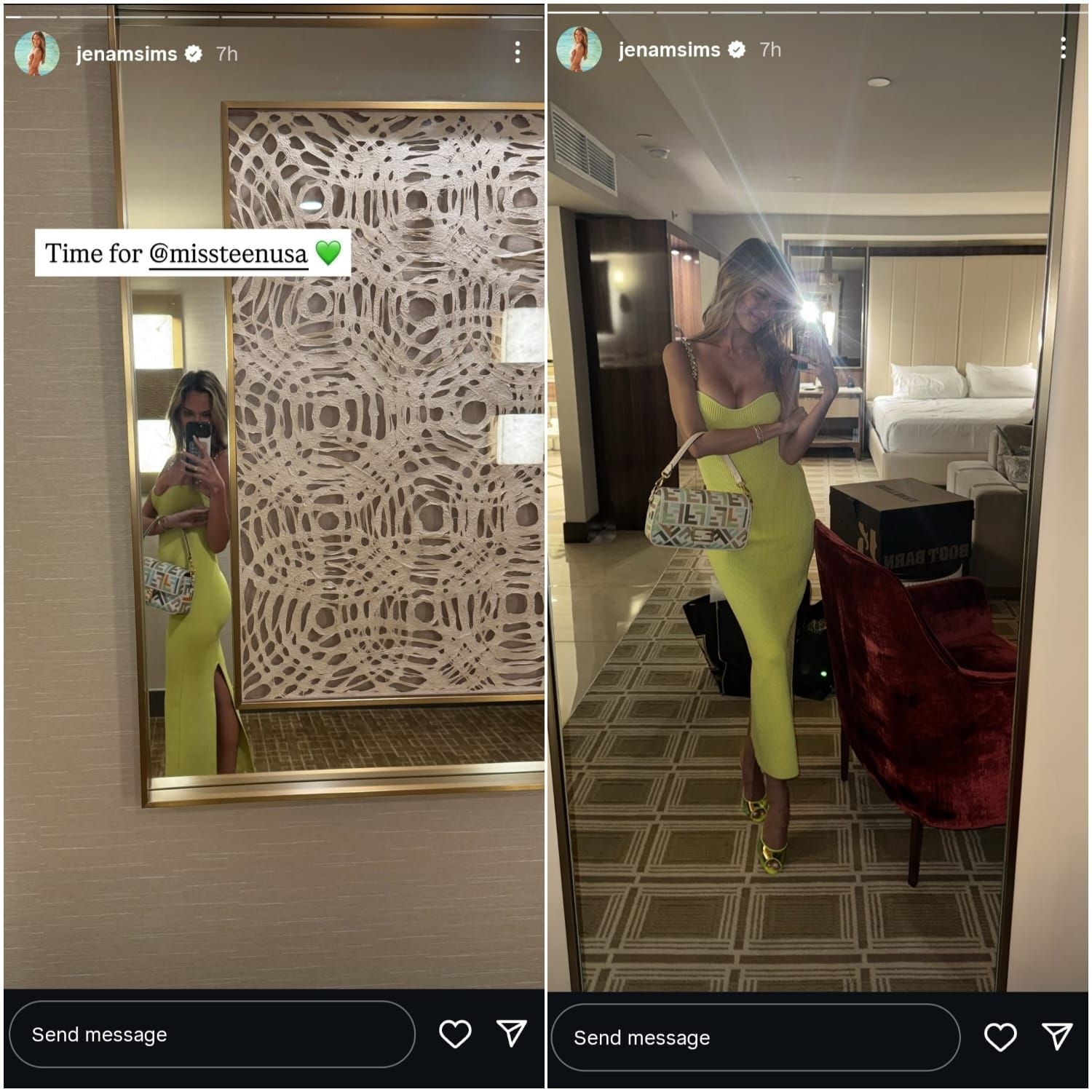 Screenshots taken from Jena Sims&#039; Instagram story (via @jenamsims)