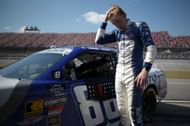Connor Zilisch, driver of the #88 First Bank of Alabama Chevrolet, prepares to qualify for the NASCAR Xfinity Series United Rentals 250 at Talladega Superspeedway on October 18, 2025 in Talladega, Alabama - Source: Getty